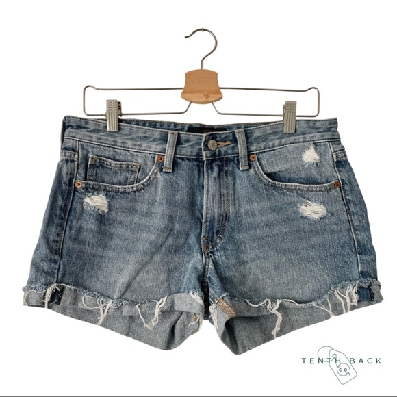 LUCKY BRAND The Boyfriend Distressed Denim Jean Shorts | 4 / 27 - Picture 2 of 10